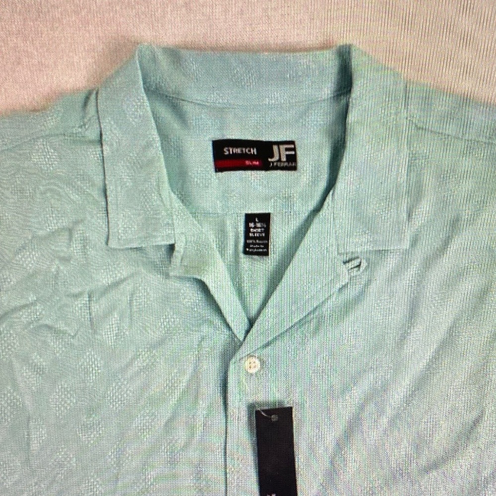 jf j.ferrar Mint Green Short-Sleeve Button-Down Shirt